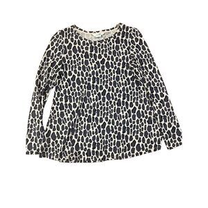 Boden lightweight leopard print long sleeve tencel blend blouse size 4